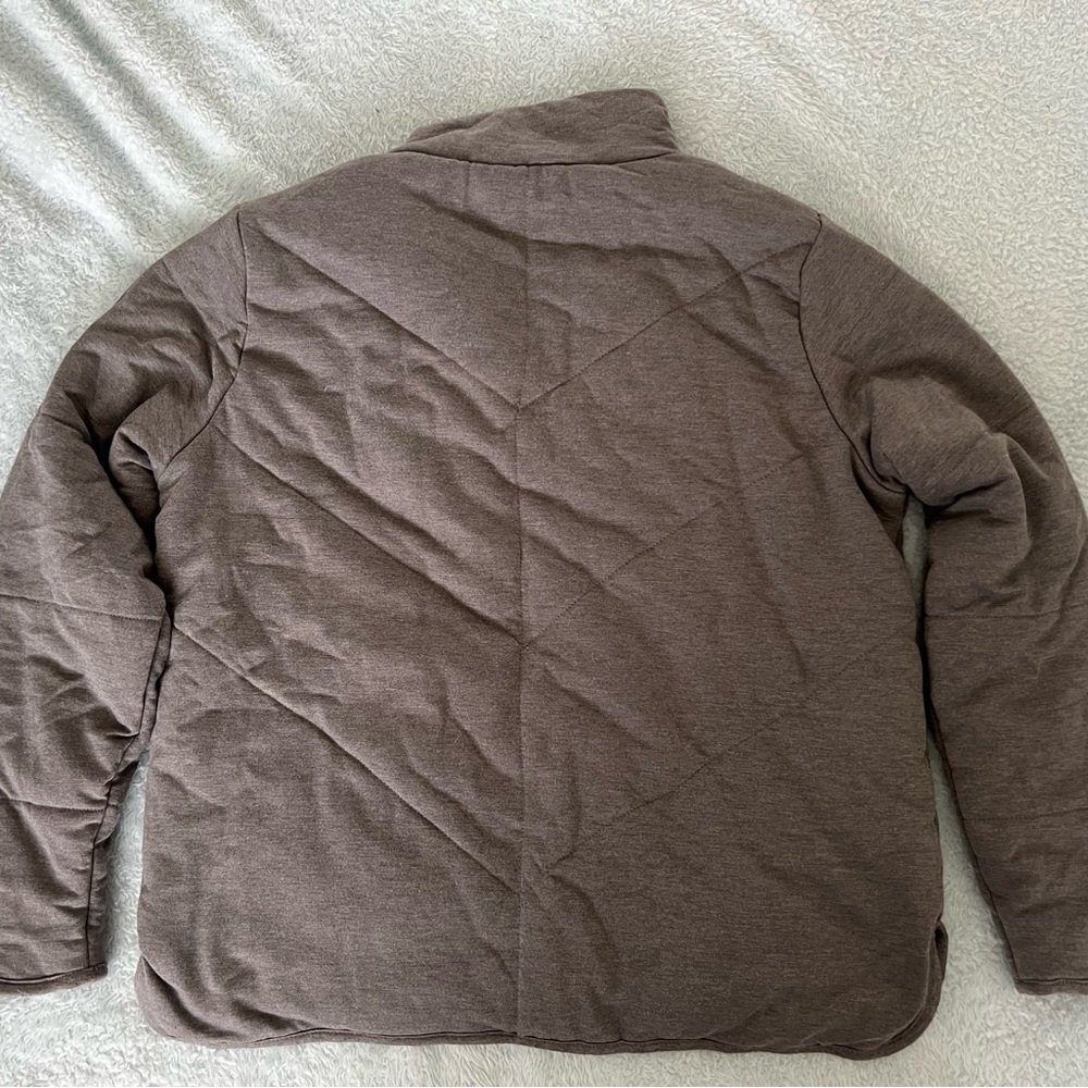 Three Dots Gray Utility Jacket Insulated Design - image 3